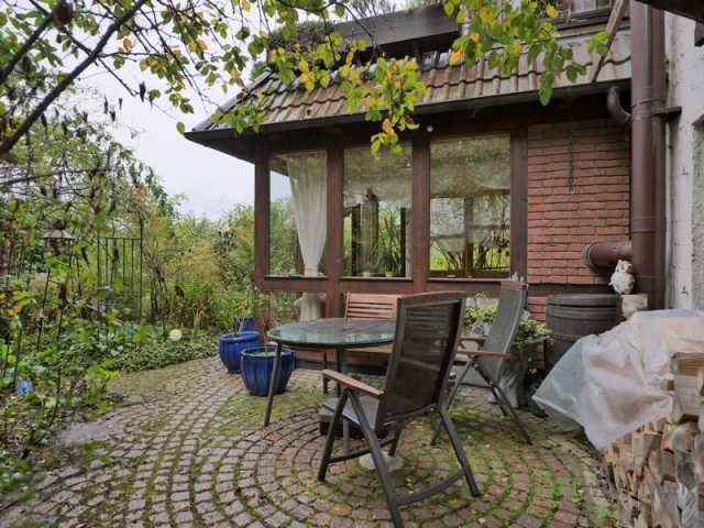 eigene Terrasse bei Regenwetter