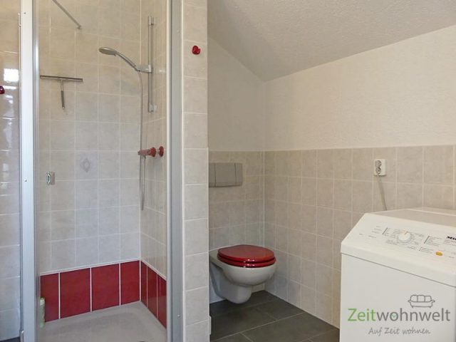 Dusche, WC und Waschmaschine