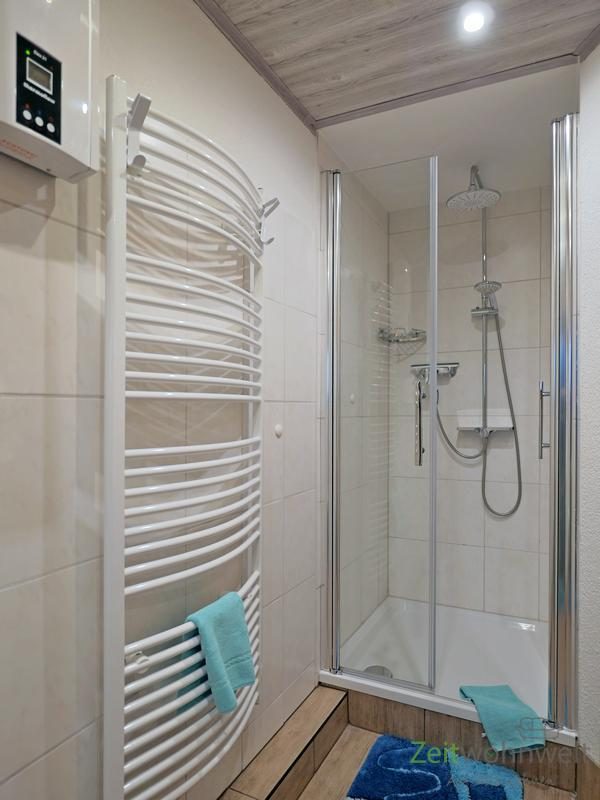 Dusche und Handtuchheizkörper