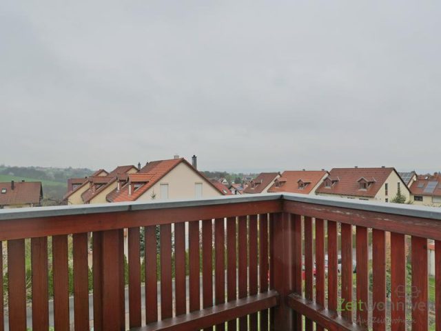 Balkonausblick bei Regenwetter