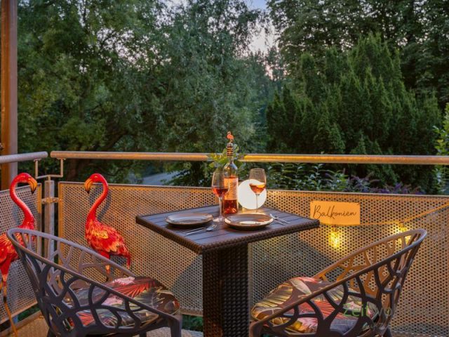 abendlicher Blick vom Balkon