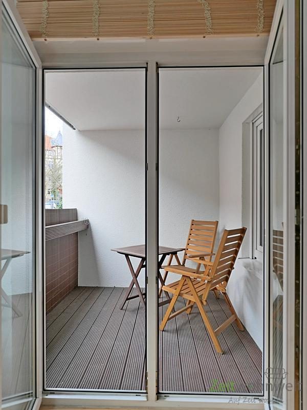 geschützter Balkon