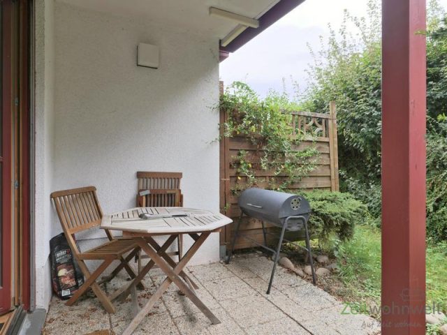 überdachte Terrasse mit Smoker
