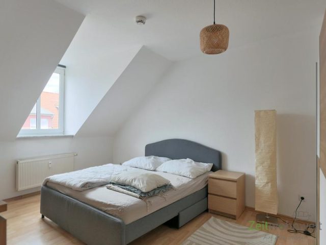 Blick ins Schlafzimmer
